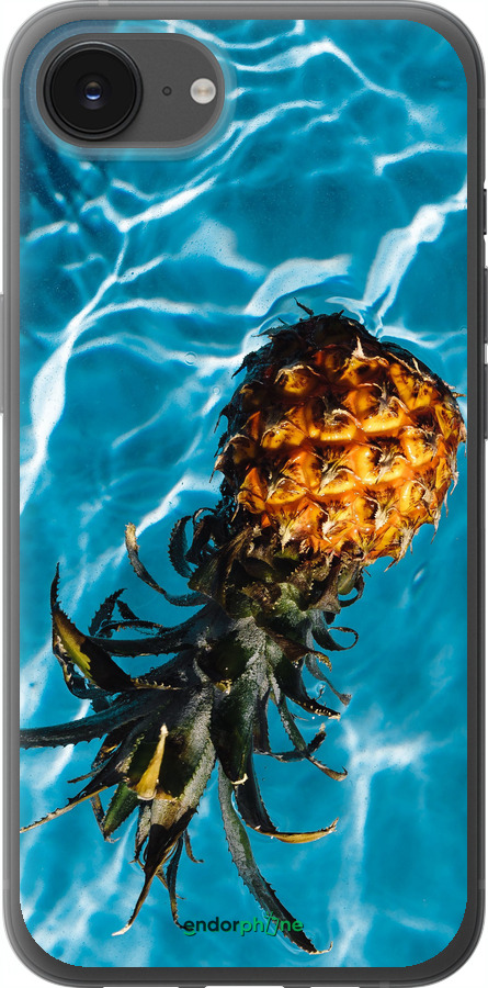 Силиконовый чехол Ананас на воде для Apple iPhone 16e - 4384u-3971 изображение 