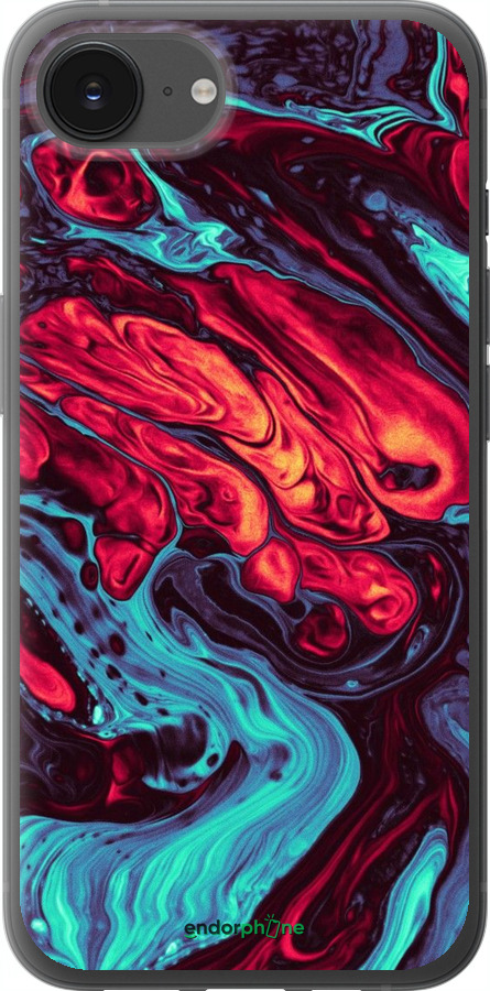 Силіконовий чехол Синя червона абстакція для Apple iPhone SE 4 - 5339u-3652 изображение 