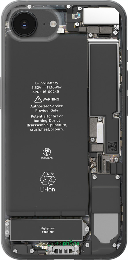 Силиконовый чехол Детали смартфона для Apple iPhone SE 4 - 5487u-3652 изображение 