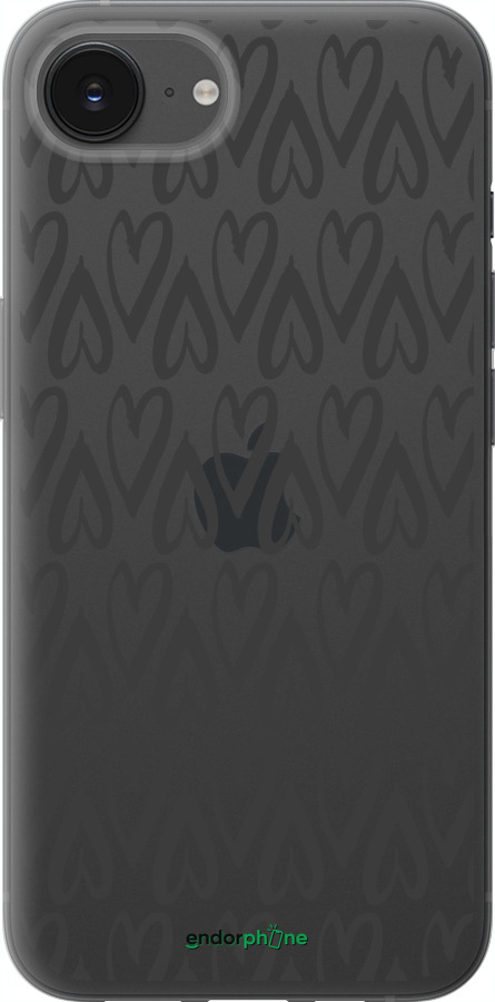 Силиконовый чехол Сердца v2 для Apple iPhone 16e - 5497u-3971 изображение 