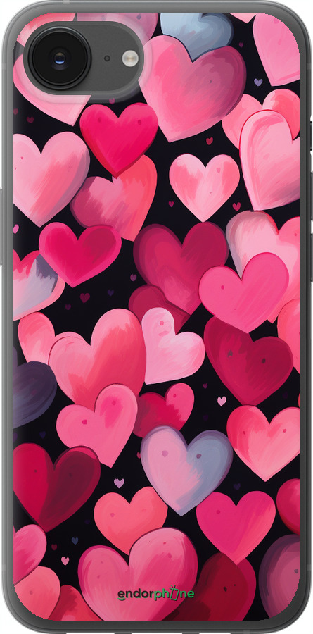 Силиконовый чехол Сердечки 4 для Apple iPhone SE 4 - 5662u-3652 изображение 