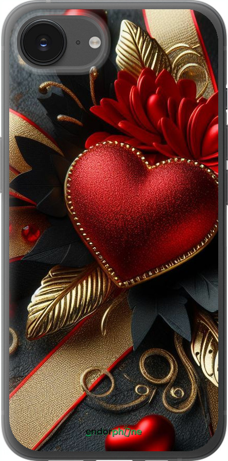 Силиконовый чехол Сердечки v2 для Apple iPhone 16e - 5832u-3971 изображение 
