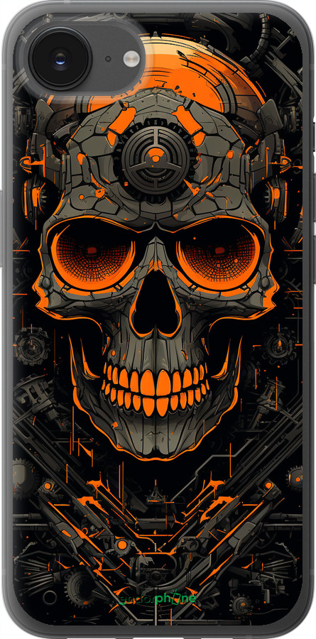 Силиконовый чехол Череп для Apple iPhone 16e - 5952u-3971 изображение 