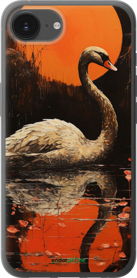 Силиконовый чехол Лебедь для Apple iPhone 16e - 5964u-3971 изображение 