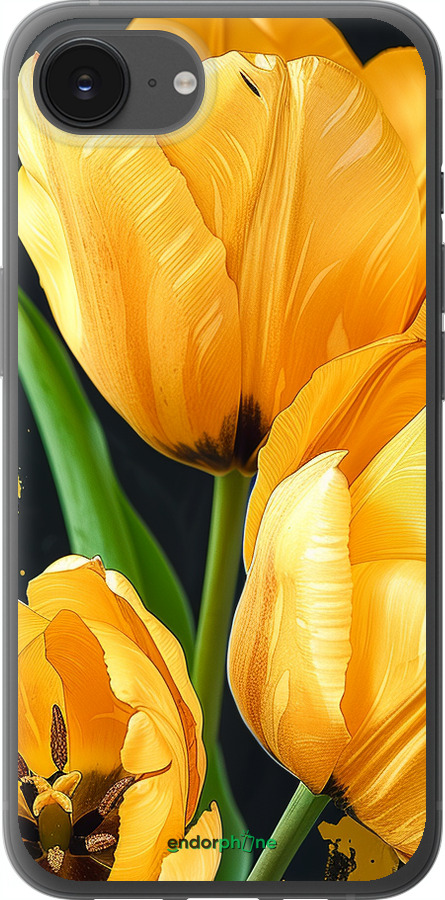 Силиконовый чехол Желтые тюльпаны для Apple iPhone 16e - 5991u-3971 изображение 