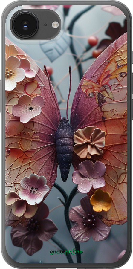 Силиконовый чехол Fairy Butterfly для Apple iPhone 16e - 6048u-3971 изображение 