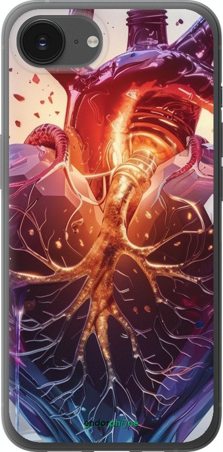 Силіконовий чехол Crystal Heart для Apple iPhone 16e - 6070u-3971 изображение 