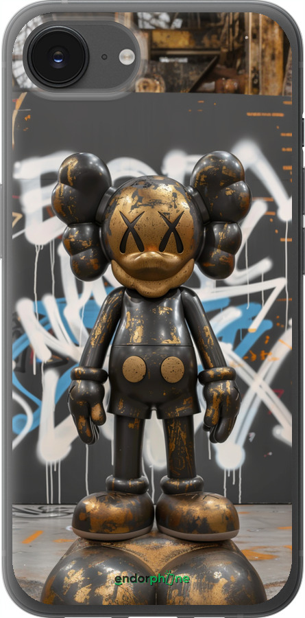 Силіконовий чехол Bronze kaws v3 для Apple iPhone SE 4 - 6099u-3652 изображение 