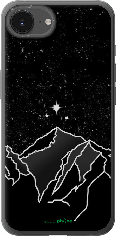 Силиконовый чехол Минималистический горный пейзаж для Apple iPhone 16e - 6438u-3971 изображение 