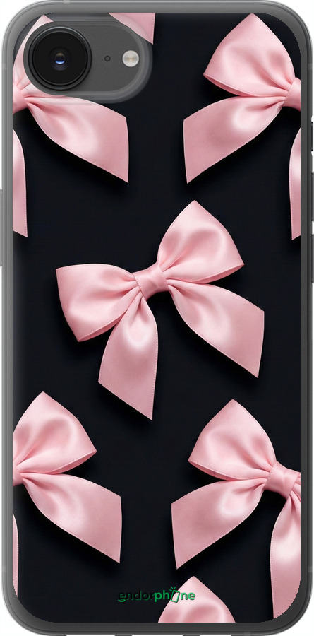 Силиконовый чехол Coquette Ribbons Dark Coquette для Apple iPhone 16e - 6767u-3971 изображение 