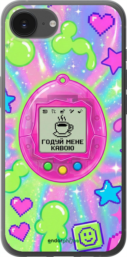 Силіконовий чехол Y2K Aesthetic Retro Pet: Годуй мене кавою для Apple iPhone SE 4 - 6784u-3652 изображение 