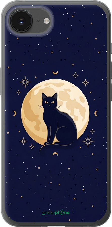 Силіконовий чехол Cute Cat Celestial/Witchy для Apple iPhone 16e - 6787u-3971 изображение 