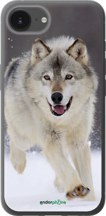 Силіконовий чехол Вовк, що біжить для Apple iPhone 16e - 826u-3971 изображение 