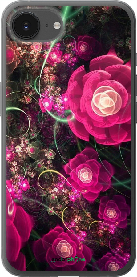 Силиконовый чехол Абстрактные цветы 3 для Apple iPhone 16e - 850u-3971 изображение 