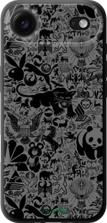 TPU чехол Чёрно-серый стикер бомбинг для Apple iPhone 17 AIR - 2432b-4032 изображение 