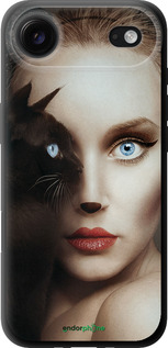 TPU чехол Погляд жінки і кішки для Apple iPhone 17 AIR - 4041b-4032 изображение 