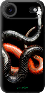 TPU чехол Червоно-чорна змія на чорному фоні для Apple iPhone 17 AIR - 4063b-4032 изображение 