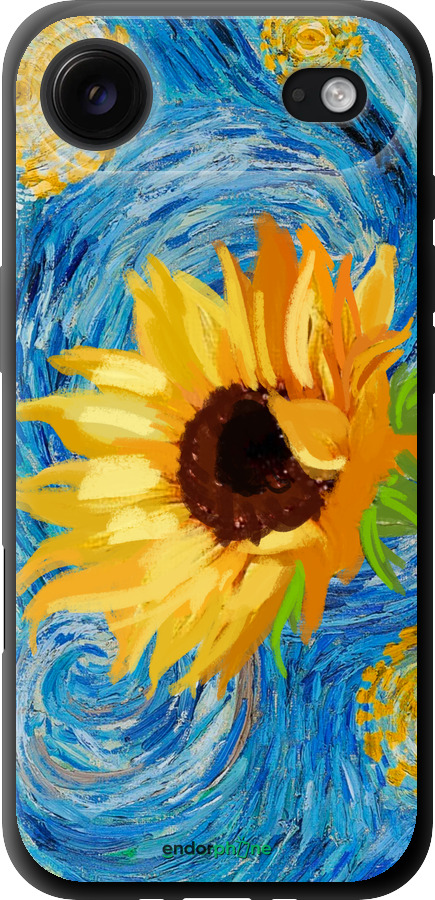 TPU чехол Цветы желто-голубые для Apple iPhone 17 AIR - 5308b-4032 изображение 