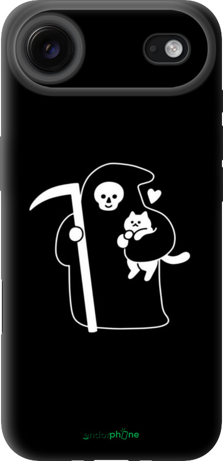 TPU чехол Минималистичный арт: смерть и кошка для Apple iPhone 17 AIR - 6529b-4032 изображение 