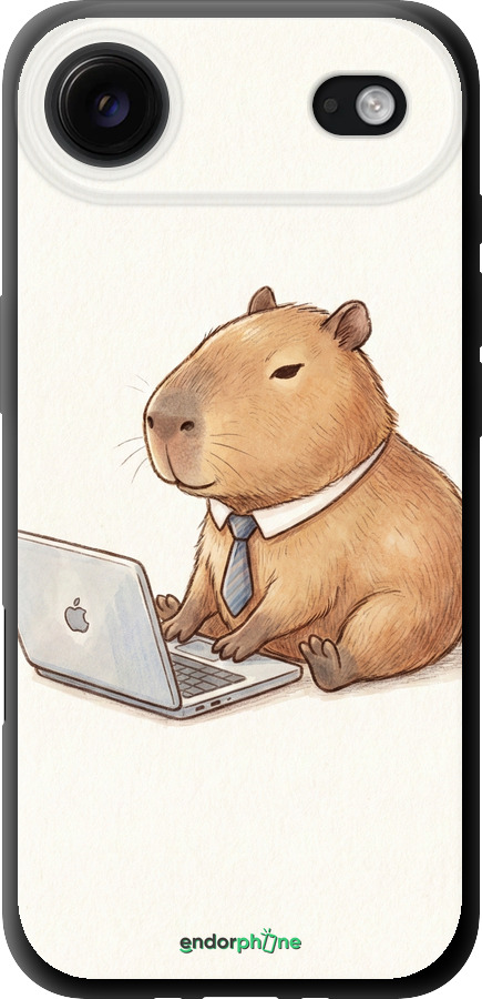 TPU чехол Funny Capybara CEO Working для Apple iPhone 17 AIR - 6777b-4032 изображение 