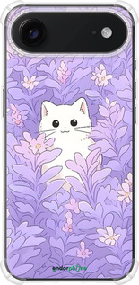 Силикон с усиленными углами чехол Котик в цветах для Apple iPhone 17 AIR - 6390sp-4032 изображение 