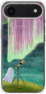 Силикон с усиленными углами чехол Привидение и звезды для Apple iPhone 17 AIR - 6443sp-4032 изображение 
