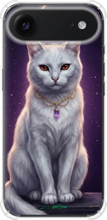 Силикон с усиленными углами чехол Mystic White Cat Gothic Dark Purple Gold для Apple iPhone 17 AIR - 6805sp-4032 изображение 