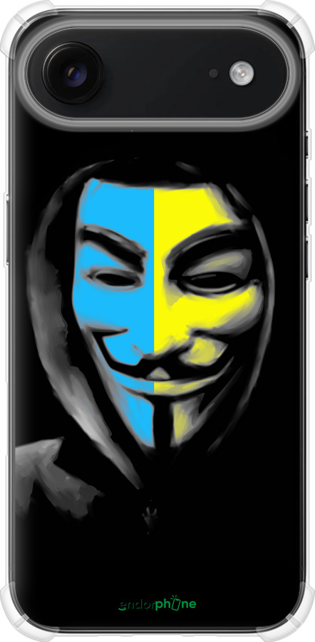 Силикон с усиленными углами чехол Украинский анонимус для Apple iPhone 17 AIR - 1062sp-4032 изображение 