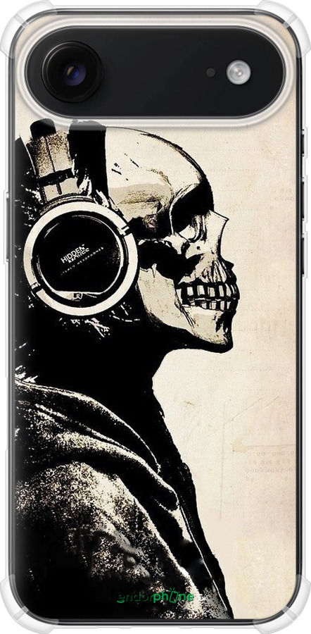 Силикон с усиленными углами чехол Скелет-меломан v2 для Apple iPhone 17 AIR - 1200sp-4032 изображение 