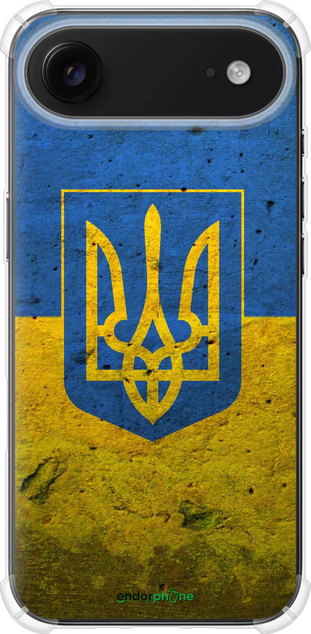 Силикон с усиленными углами чехол Флаг и герб Украины 2 для Apple iPhone 17 AIR - 378sp-4032 изображение 