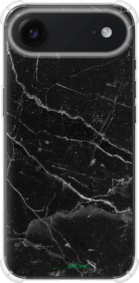 Силикон с усиленными углами чехол Черный мрамор v2 для Apple iPhone 17 AIR - 5568sp-4032 изображение 