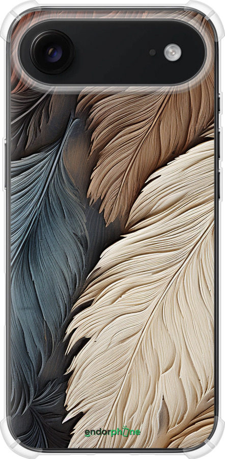 Силикон с усиленными углами чехол Листья в стиле бохо для Apple iPhone 17 AIR - 5643sp-4032 изображение 