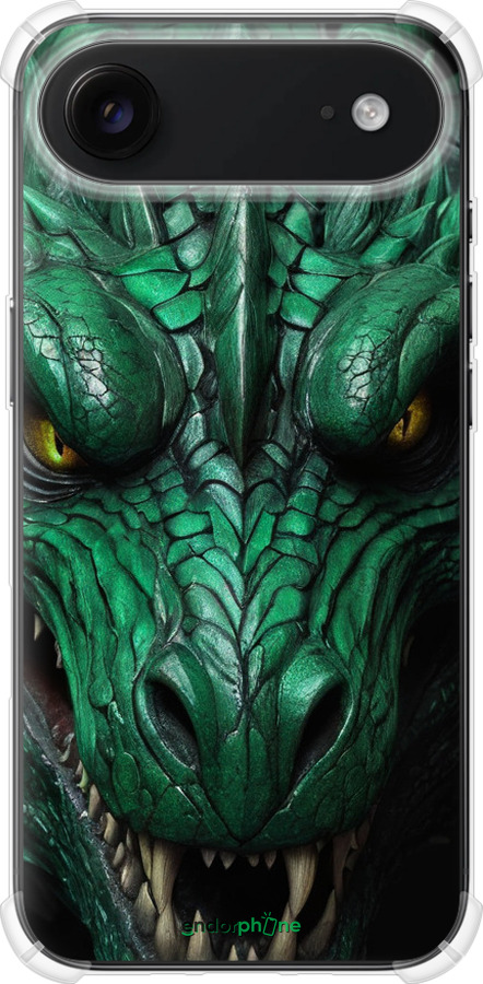 Силикон с усиленными углами чехол Зелёный дракон v2 для Apple iPhone 17 AIR - 5817sp-4032 изображение 