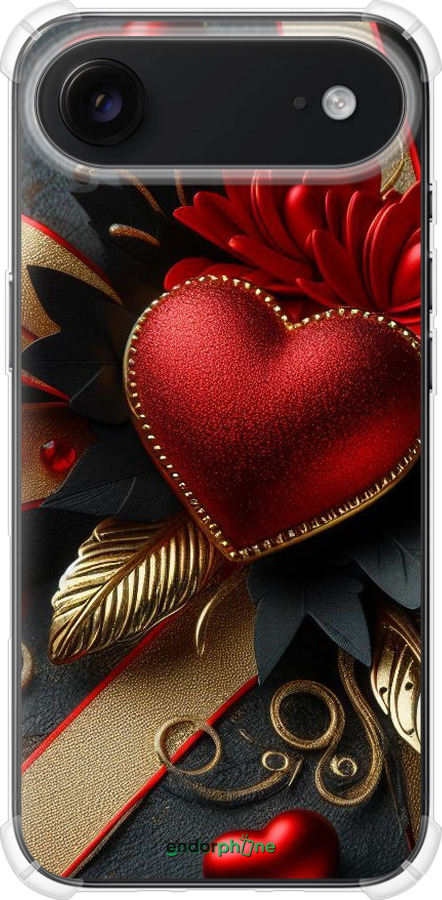 Силикон с усиленными углами чехол Сердечки v2 для Apple iPhone 17 AIR - 5832sp-4032 изображение 