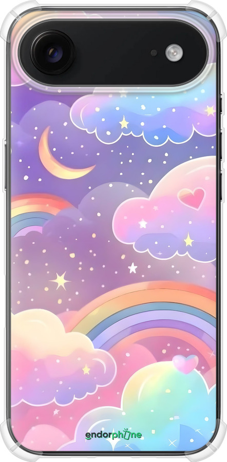 Силикон с усиленными углами чехол Облака и радуга для Apple iPhone 17 AIR - 6312sp-4032 изображение 
