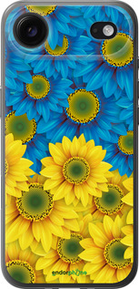 Силиконовый чехол Жёлто-голубые цветы для Apple iPhone 17 AIR - 1048u-4032 изображение 