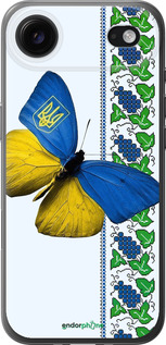 Силиконовый чехол Желто-голубая бабочка для Apple iPhone 17 AIR - 1054u-4032 изображение 
