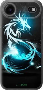 Силиконовый чехол Бело-голубой огненный дракон для Apple iPhone 17 AIR - 113u-4032 изображение 