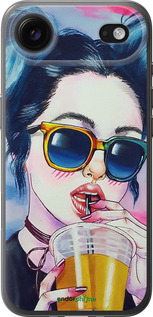 Силиконовый чехол Арт-девушка в очках для Apple iPhone 17 AIR - 3994u-4032 изображение 