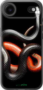 Силиконовый чехол Красно-черная змея на черном фоне для Apple iPhone 17 AIR - 4063u-4032 изображение 