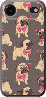 Силиконовый чехол мопсики 2 для Apple iPhone 17 AIR - 4362u-4032 изображение 