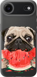 Силиконовый чехол Мопс и арбуз для Apple iPhone 17 AIR - 4665u-4032 изображение 
