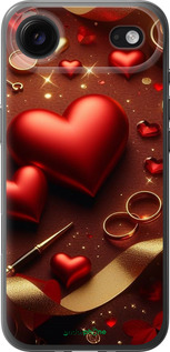 Силиконовый чехол Сердечки v3 для Apple iPhone 17 AIR - 5833u-4032 изображение 