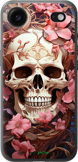 Силиконовый чехол Череп в розовых цветах для Apple iPhone 17 AIR - 5965u-4032 изображение 