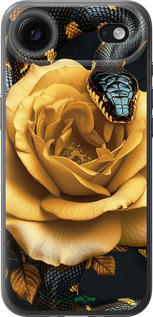 Силиконовый чехол Black snake and golden rose для Apple iPhone 17 AIR - 6068u-4032 изображение 