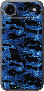 Силіконовий чехол Візерунок чорних котів на блакитному фоні для Apple iPhone 17 AIR - 6525u-4032 изображение 