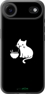 Силиконовый чехол С милым котом на черном фоне для Apple iPhone 17 AIR - 6528u-4032 изображение 