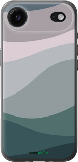 Силиконовый чехол С фиолетовым и бирюзовым ретро-стилем и волнами для Apple iPhone 17 AIR - 6533u-4032 изображение 