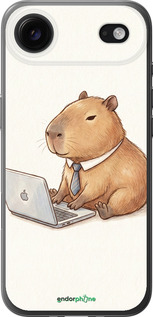 Силиконовый чехол 'Funny Capybara CEO Working' для iPhone 17 AIR изображение 1