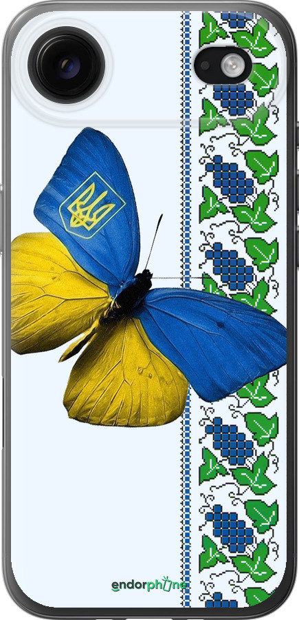 Силиконовый чехол Желто-голубая бабочка для Apple iPhone 17 AIR - 1054u-4032 изображение 